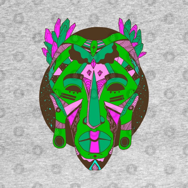 African Mask 1 - Green Edition by kenallouis